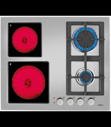 Placa vitroceramica mixta gas